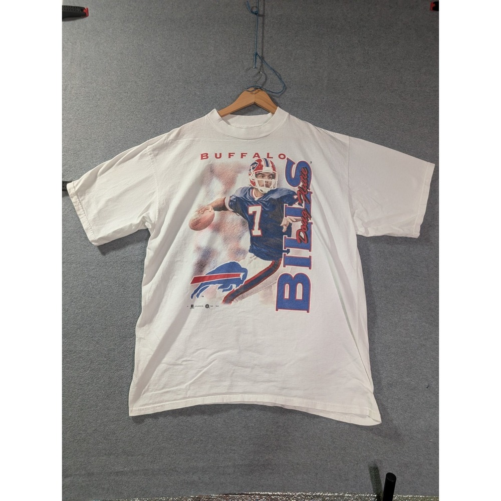 Vintage Sport Attack Doug Flutie Buffalo Bills T Shirt XXL Single Stitch